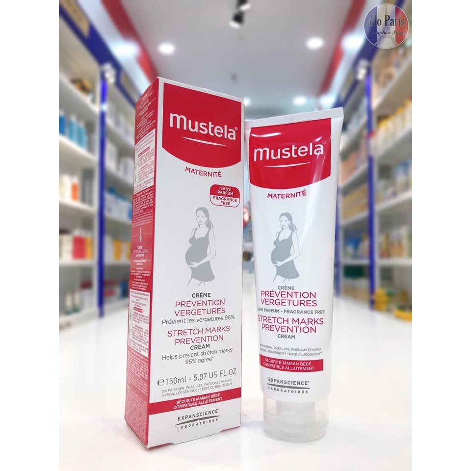KEM DƯỠNG NGĂN NGỪA RẠN DA CHO BÀ BẦU MUSTELA STRETCH MARKS PREVENTION CREAM 150ML  - 6111