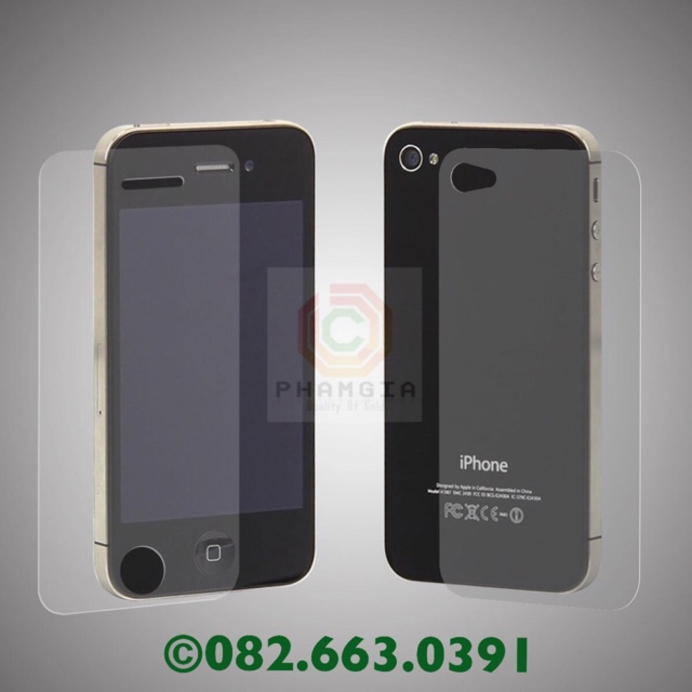 Bộ dán cường lực nano siêu mỏng iphone 4 4s 5 5s 5c / iphone se 2016 trước sau