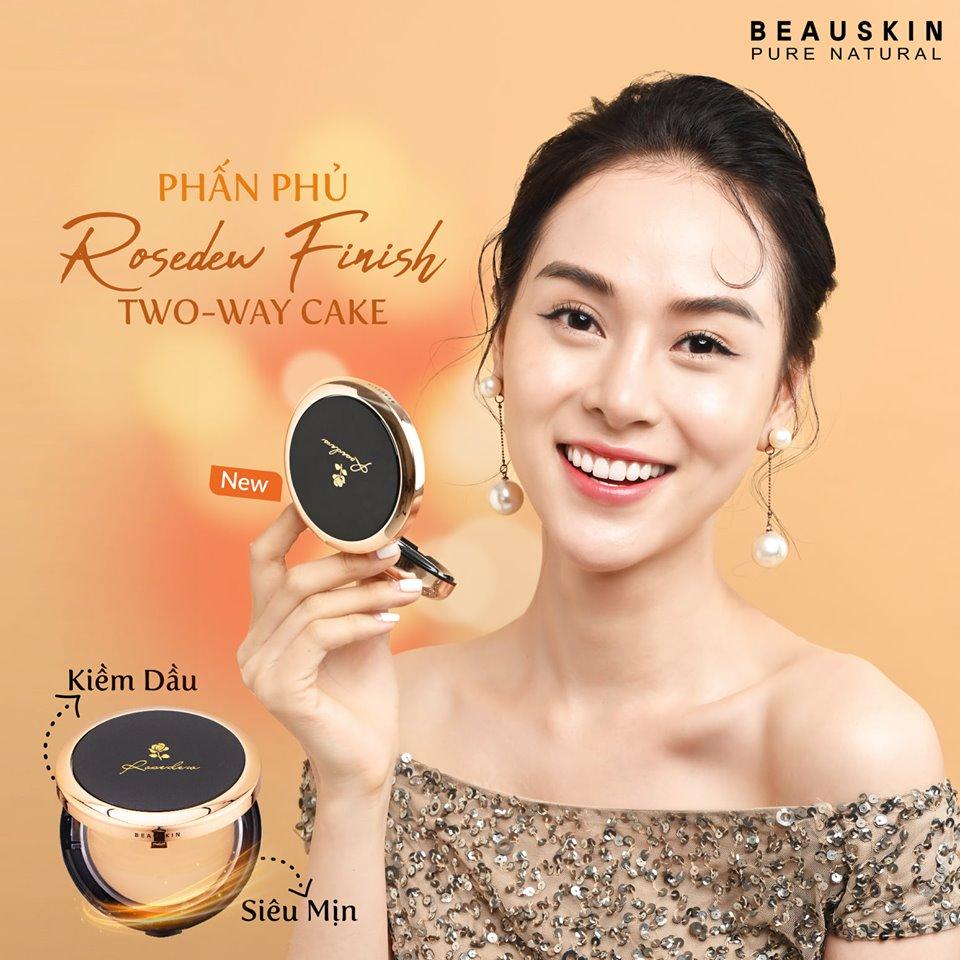 Phấn phủ che phủ hoàn hảo Beauskin Rosedew Hàn Quốc 12g.
