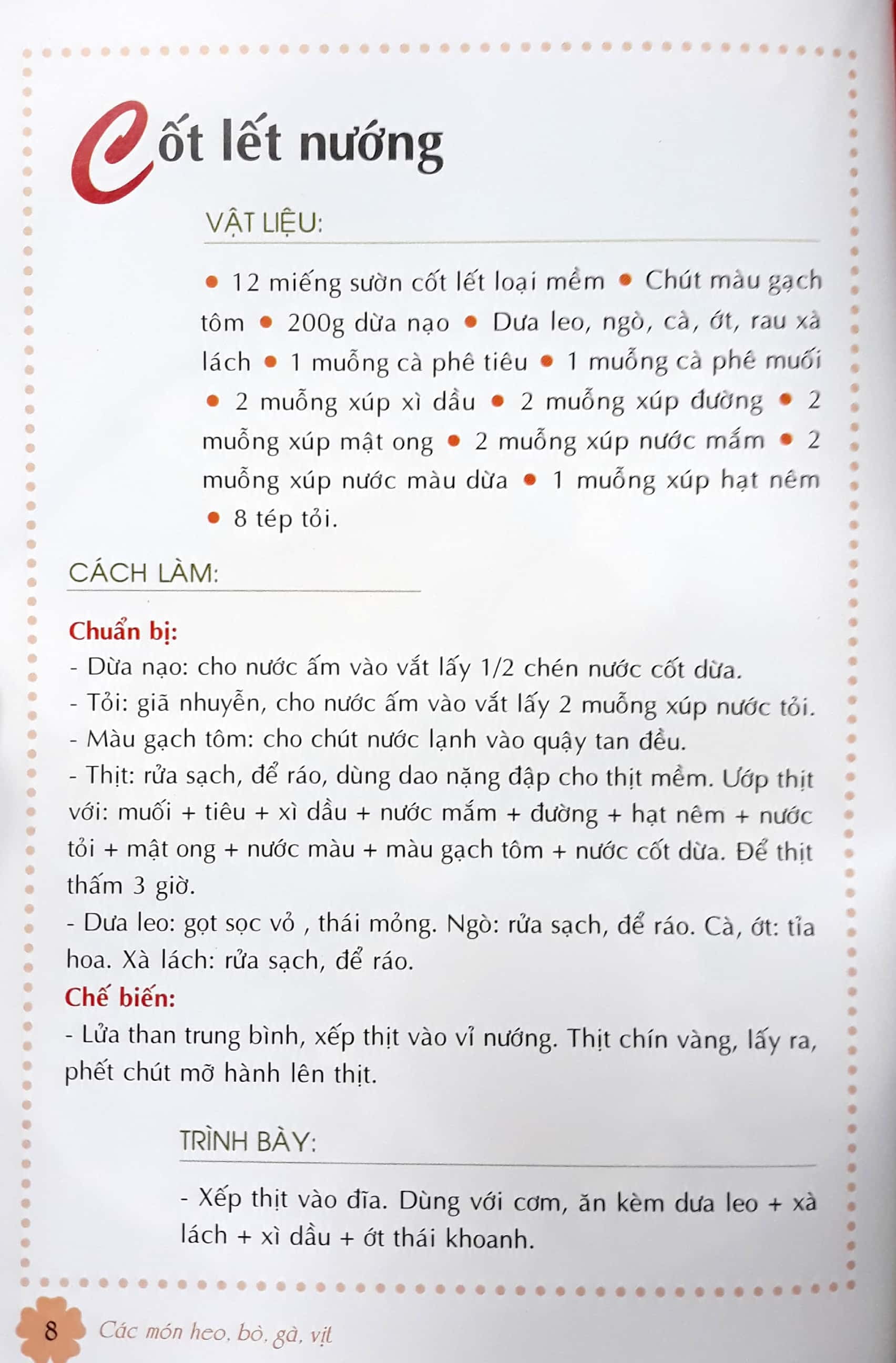 Fahasa - Các Món Heo, Bò, Gà, Vịt (Tái Bản)