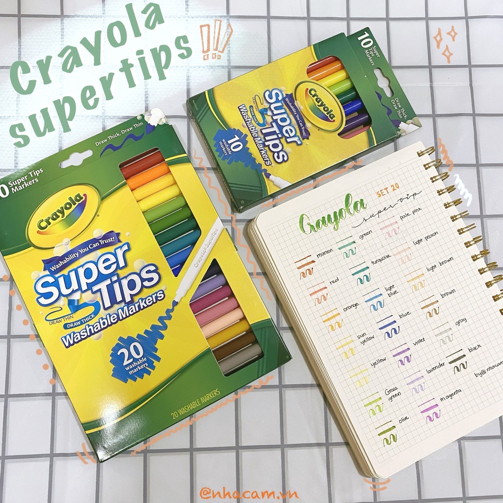 Bộ Bút Lông Crayola SuperTips Màu Rửa Được Nhà Cam