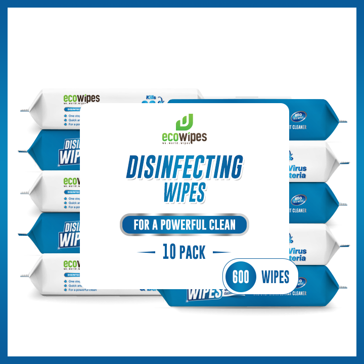 Khăn Ướt Cồn Ecowipes - Combo 10 gói (60MIẾNG/GÓI)
