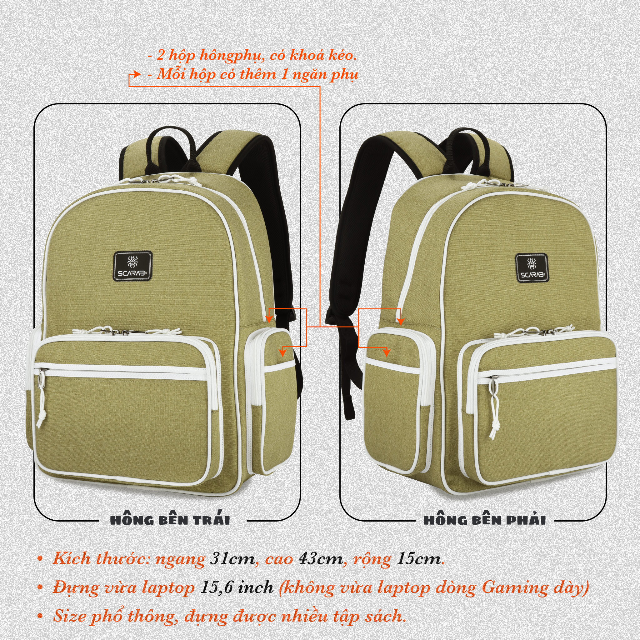 Balo Đi Học SCARAB - ESTATE™ Backpack Unisex