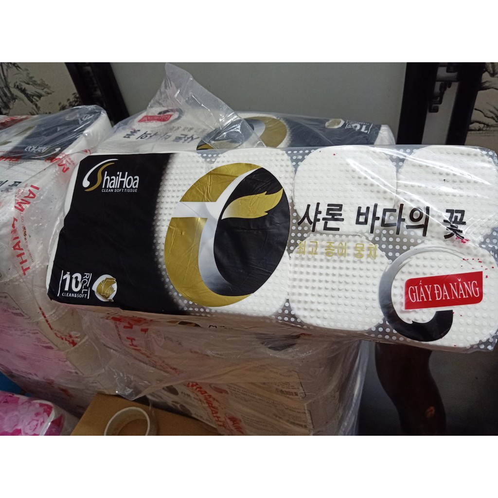 [HCM]Giấy vệ sinh không lõi Hải Hoa (10 cuộn)