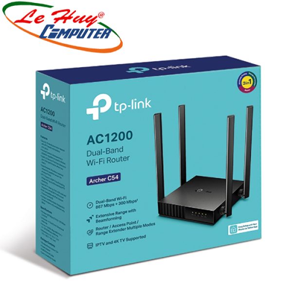 Router Wifi TP-Link Archer C54 Băng Tần Kép AC1200