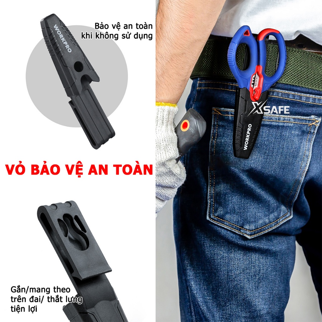 Workpro wp294003 electrician sharp saw blade easy cutting cable cos cutter electrical wire stripping-Intl