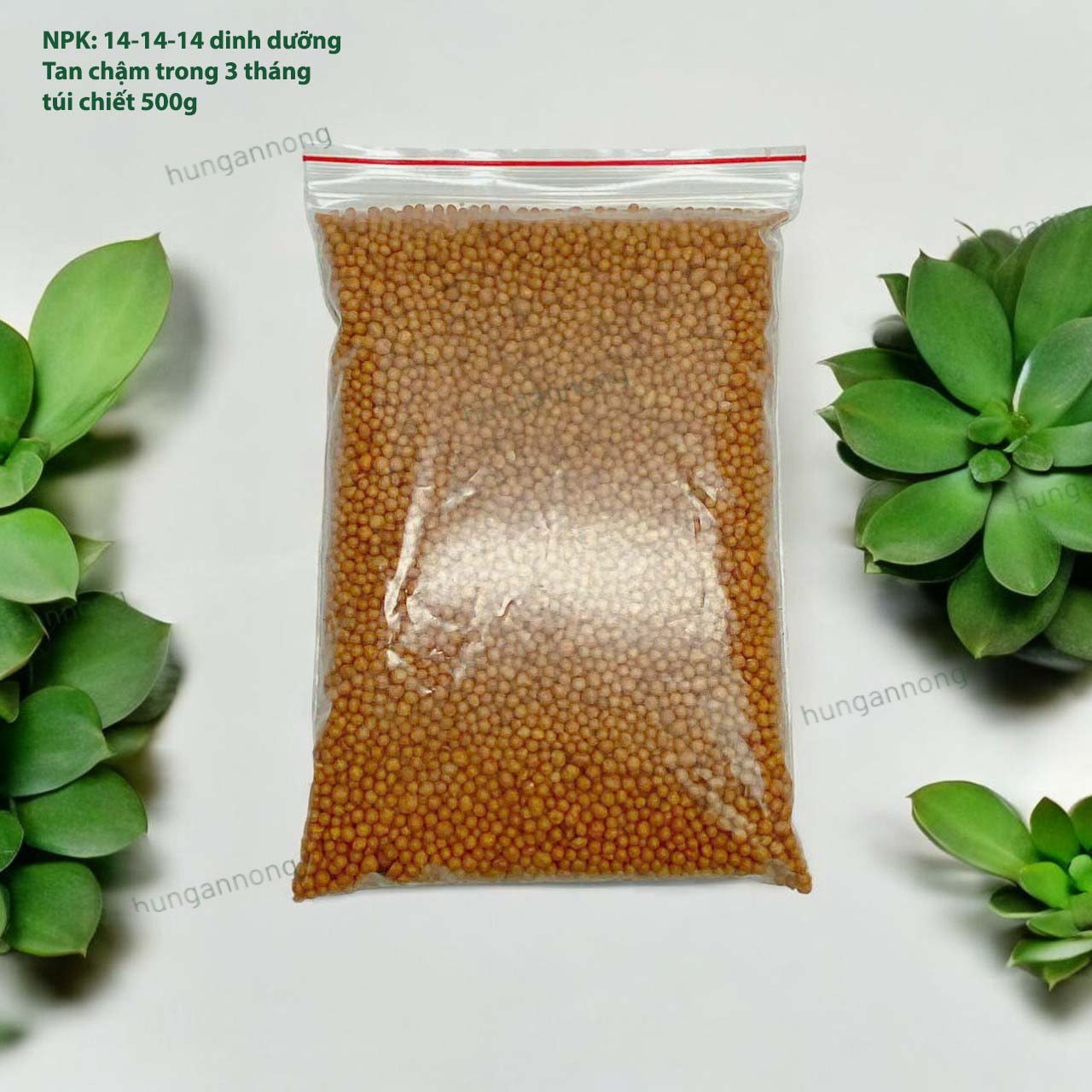 Túi 1kg - NPK 14-14-14 phân vàng Osmocote tan chậm tăng trưởng dinh dưỡng hấp thụ 90 ngày