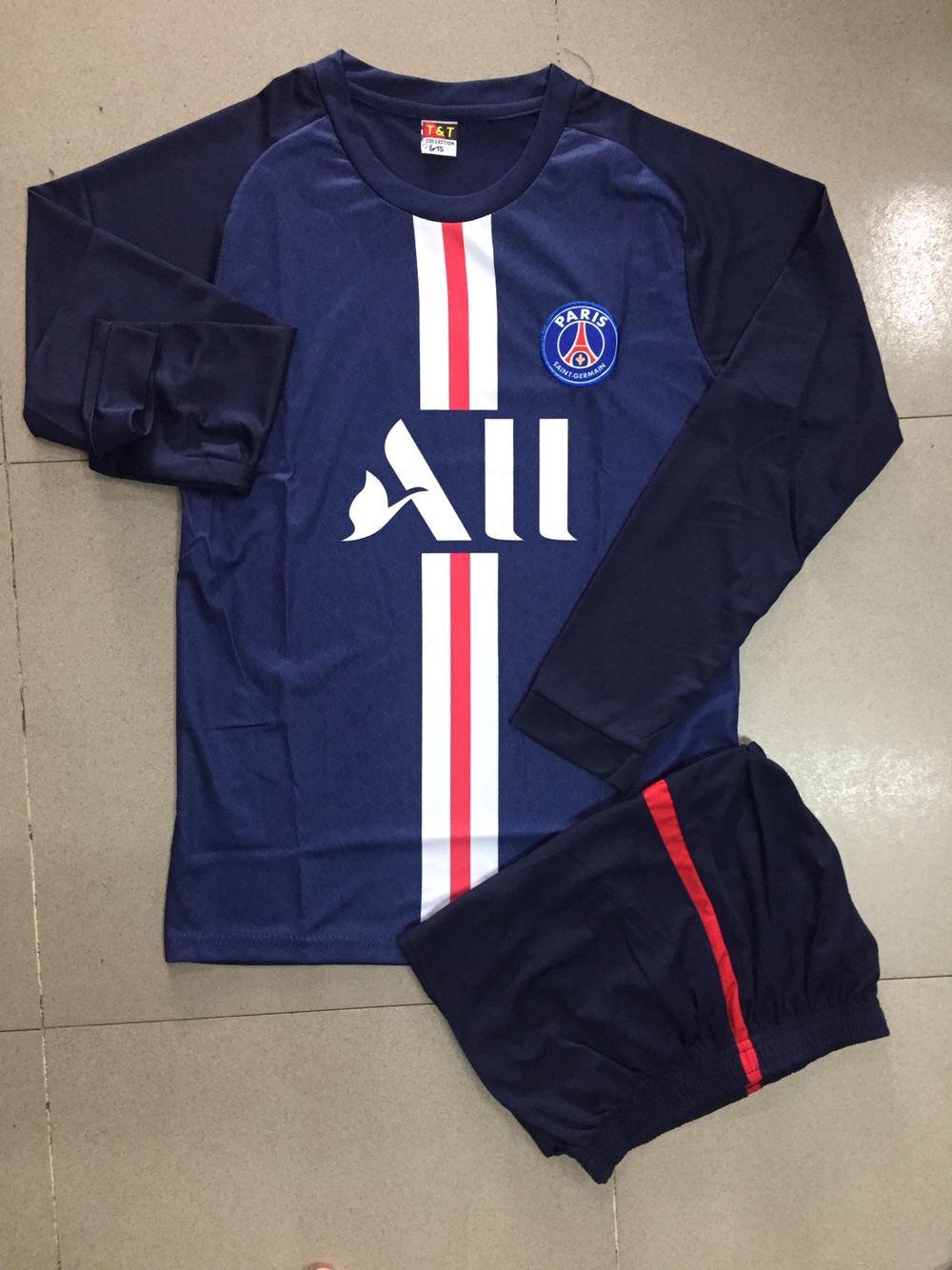 Đồ đá banh tay dài Paris size 11-15