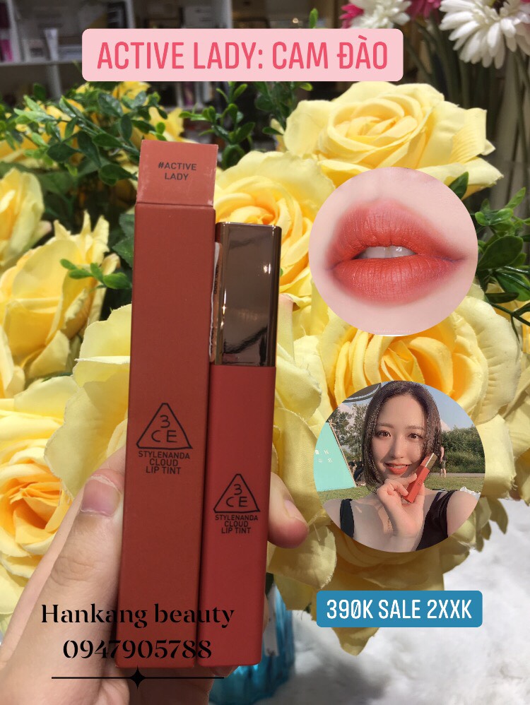 Son kem lì 3CE Stylenanda Cloud Lip Tint ( Bản Vuông )