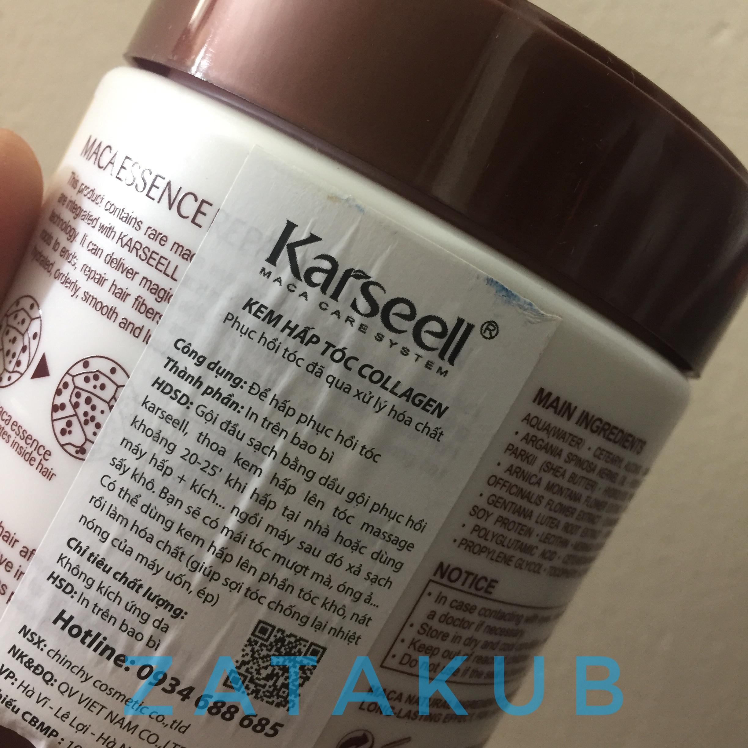 [HCM]Dầu Hấp Phục Hồi Collagen Karseell Maca Siêu Mềm Mượt Tóc 500ml
