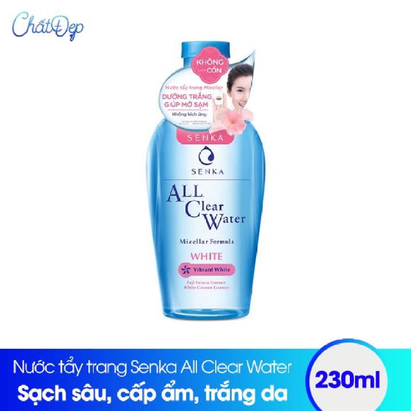 Nước tẩy trang dưỡng trắng Senka All Clear Water Micellar Formula 230ml (Hồng)