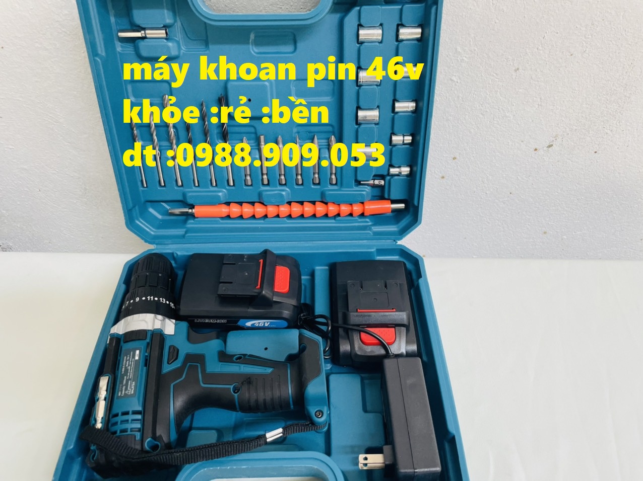 Máy khoan pin có BÚA makita 36v. (kèm 2pin và nhiều phụ kiện)