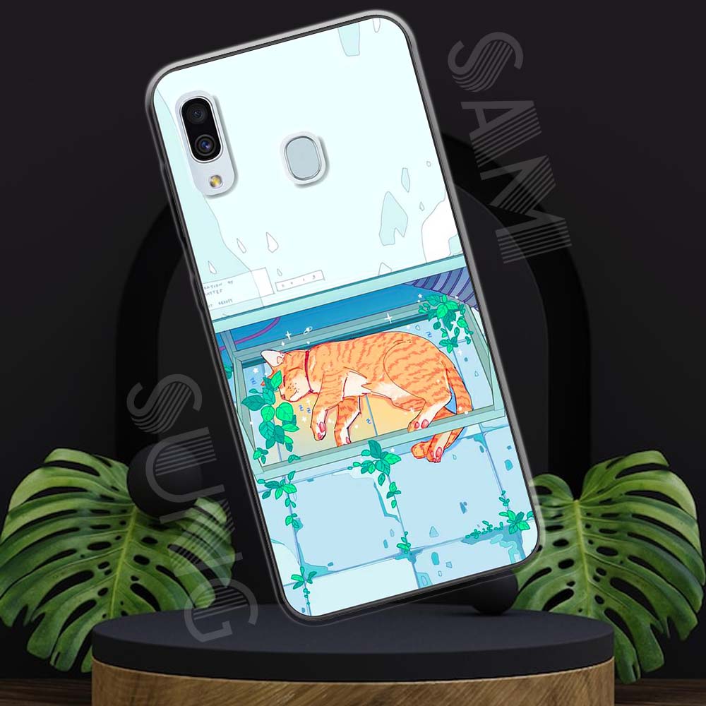 Ốp lưng Samsung A30 mẫu BST Mèo lười TPU