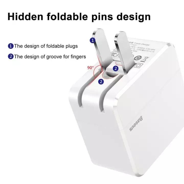 Củ sạc nhanh đa năng 2 cổng USB Mini Square Dual-U Chager (Hỗ trợ sạc nhanh 3.4A Max)