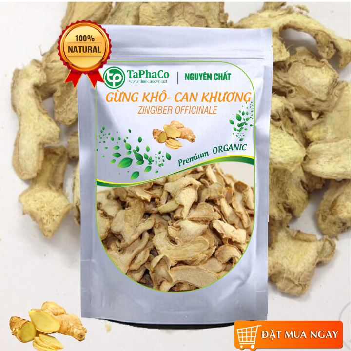 Gừng sấy khô thái lát 1kg - Tấn Phát