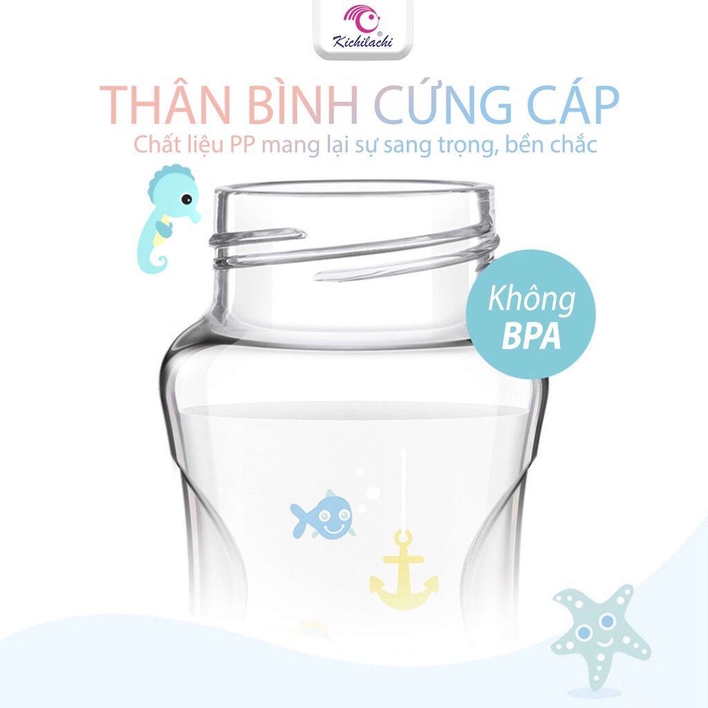 Bình sữa cổ rộng Kichi Natural 125ml - 260ml