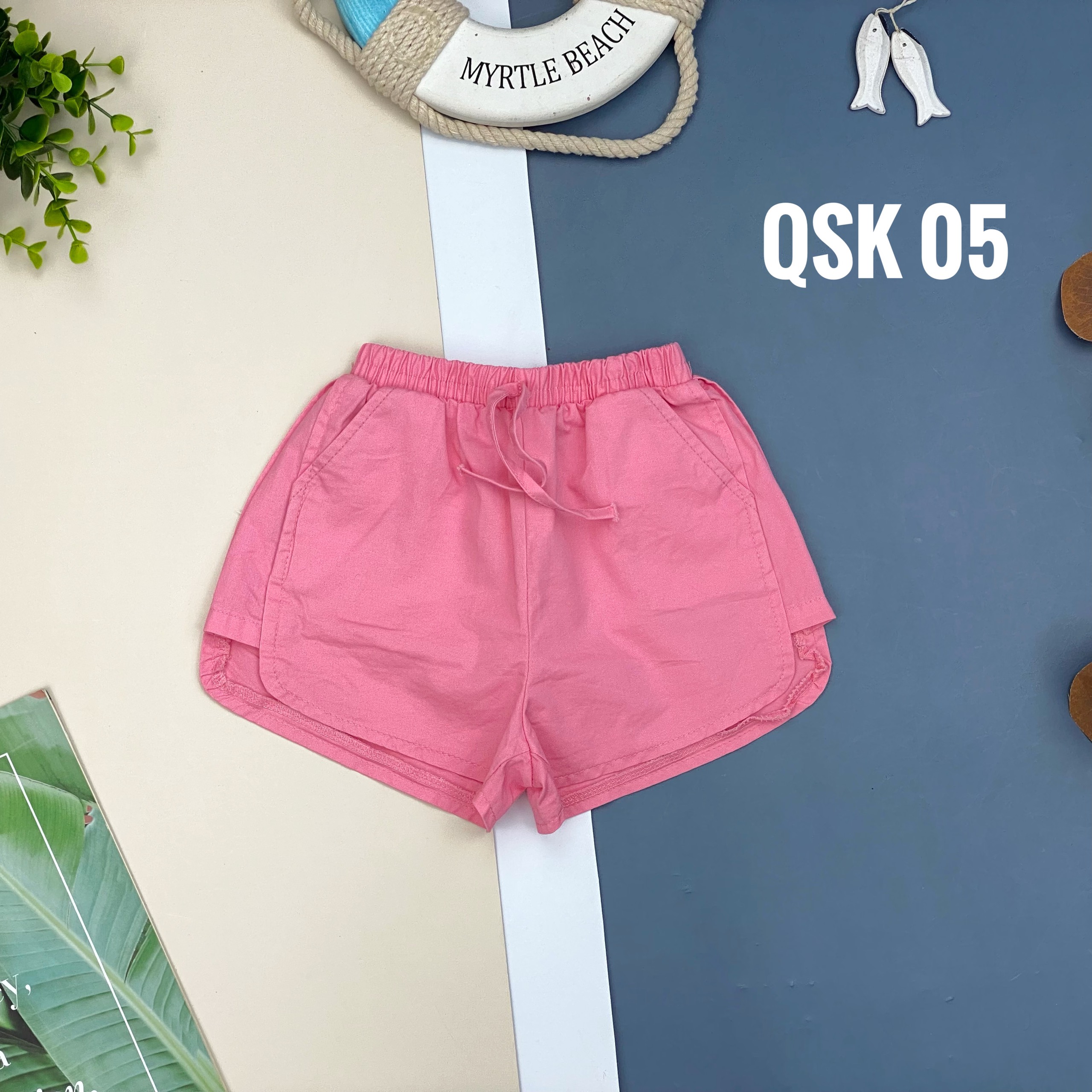 Quần đùi kaki bé gái Litibaby size cho bé 9-27kg