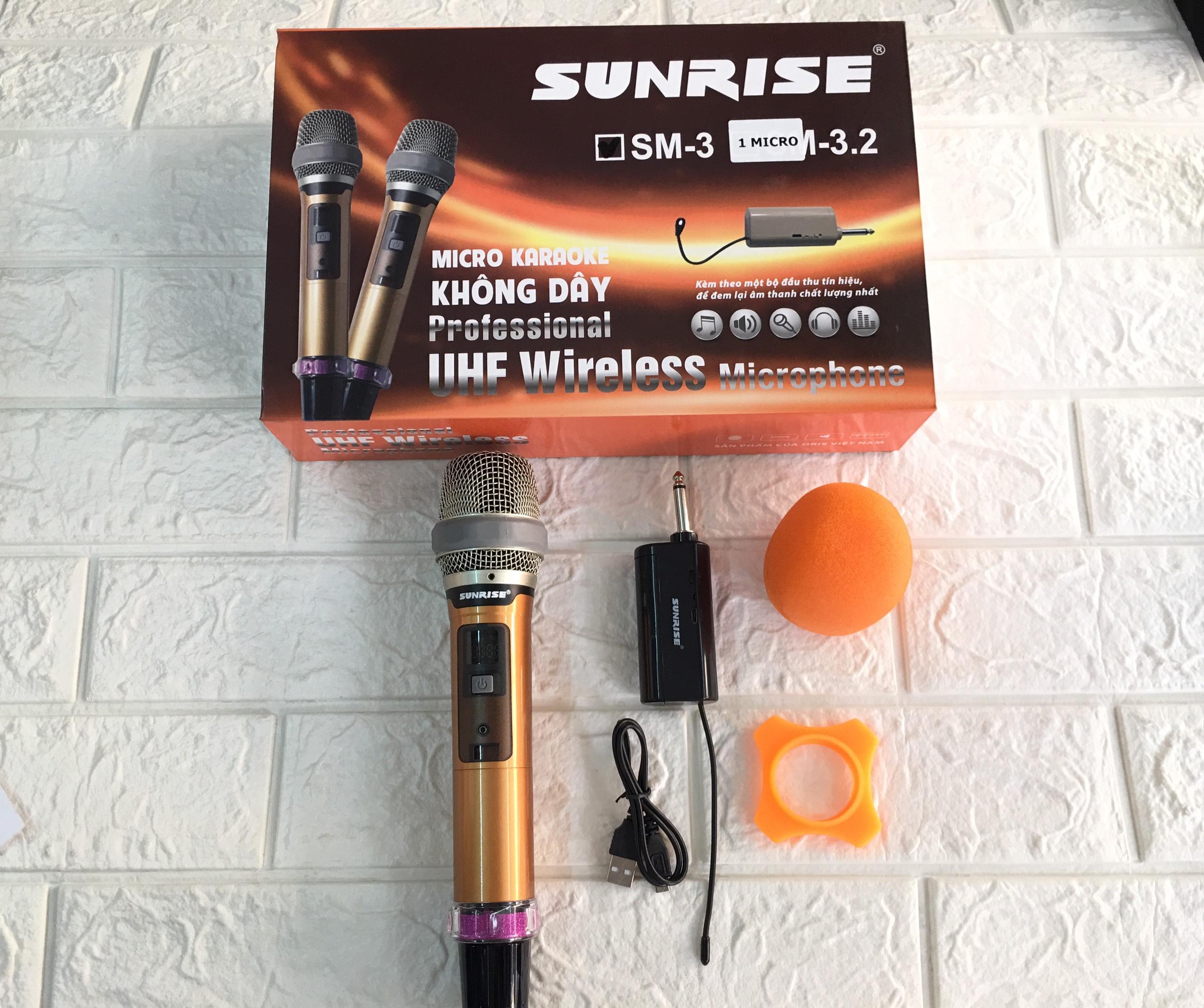 Micro không dây sunrise SM-3 loại 1 mic