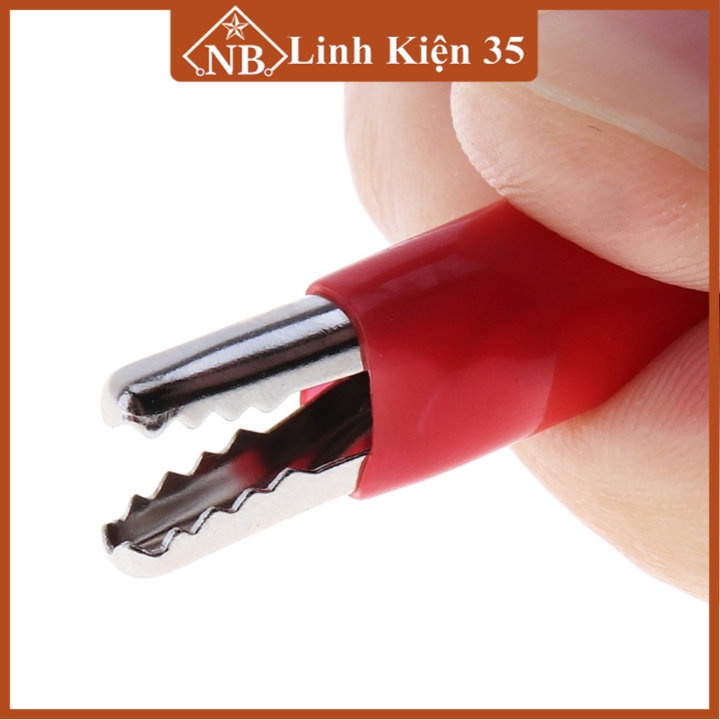 Dây nối kẹp cá sấu dài 1m (đầu kẹp từ sắt mạ chống han rỉ)