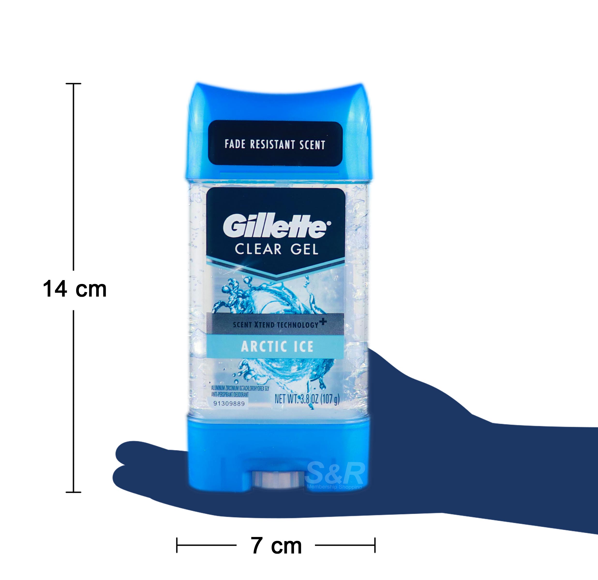 Gel khử mùi Gillette 107g (Nhập khẩu từ Mỹ - Gel trong suốt - Khử mùi suốt 48h)