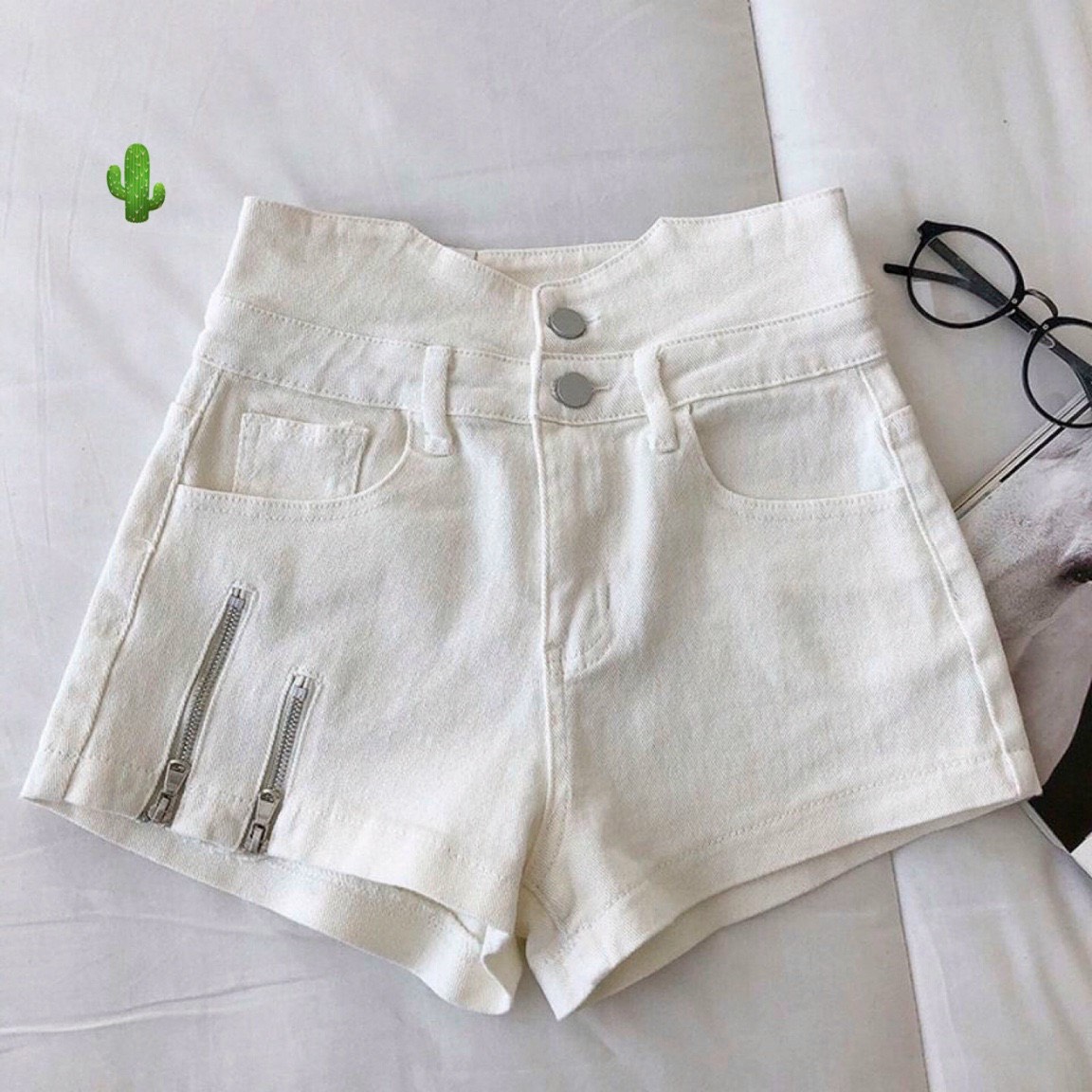 Quần short đùi kiểu có zip kéo 1 bên đùi siêu cưng TTPK0067