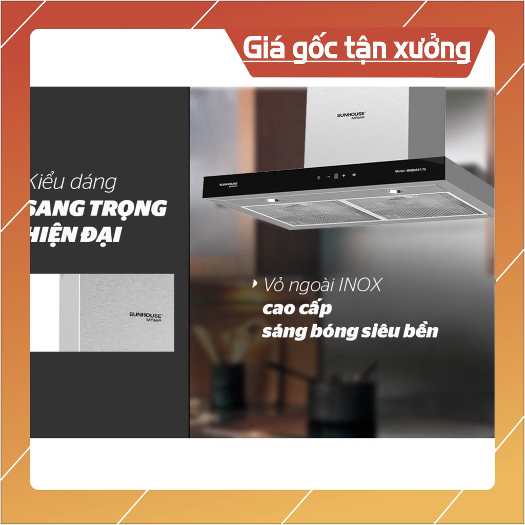 Máy hút mùi cao cấp chữ “t” sunhouse mama mmb6817-70 hàng chính hãng