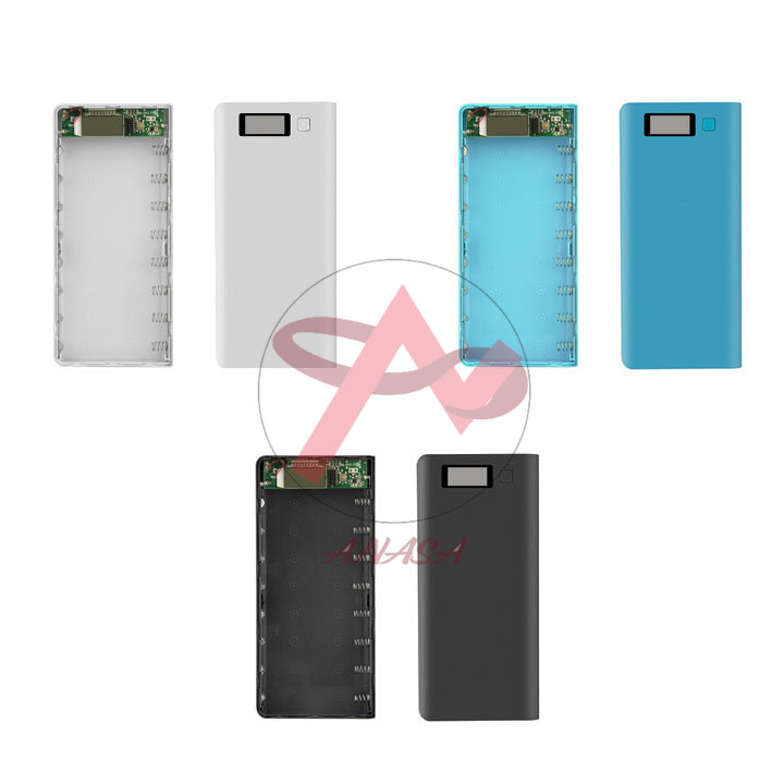 Box Sạc Dự Phòng 8 Cell Hiển Thị LCD 20000mah Không Pin (màu sắc ngẫu nhiên)