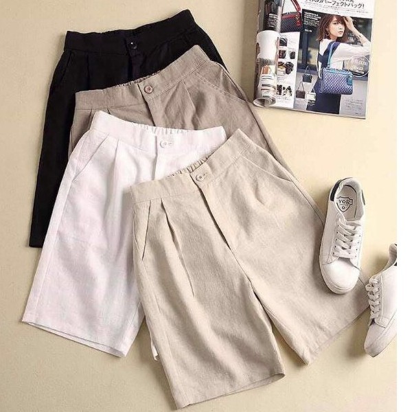 Quần Ngố Nữ Vải Đũi-Mh58