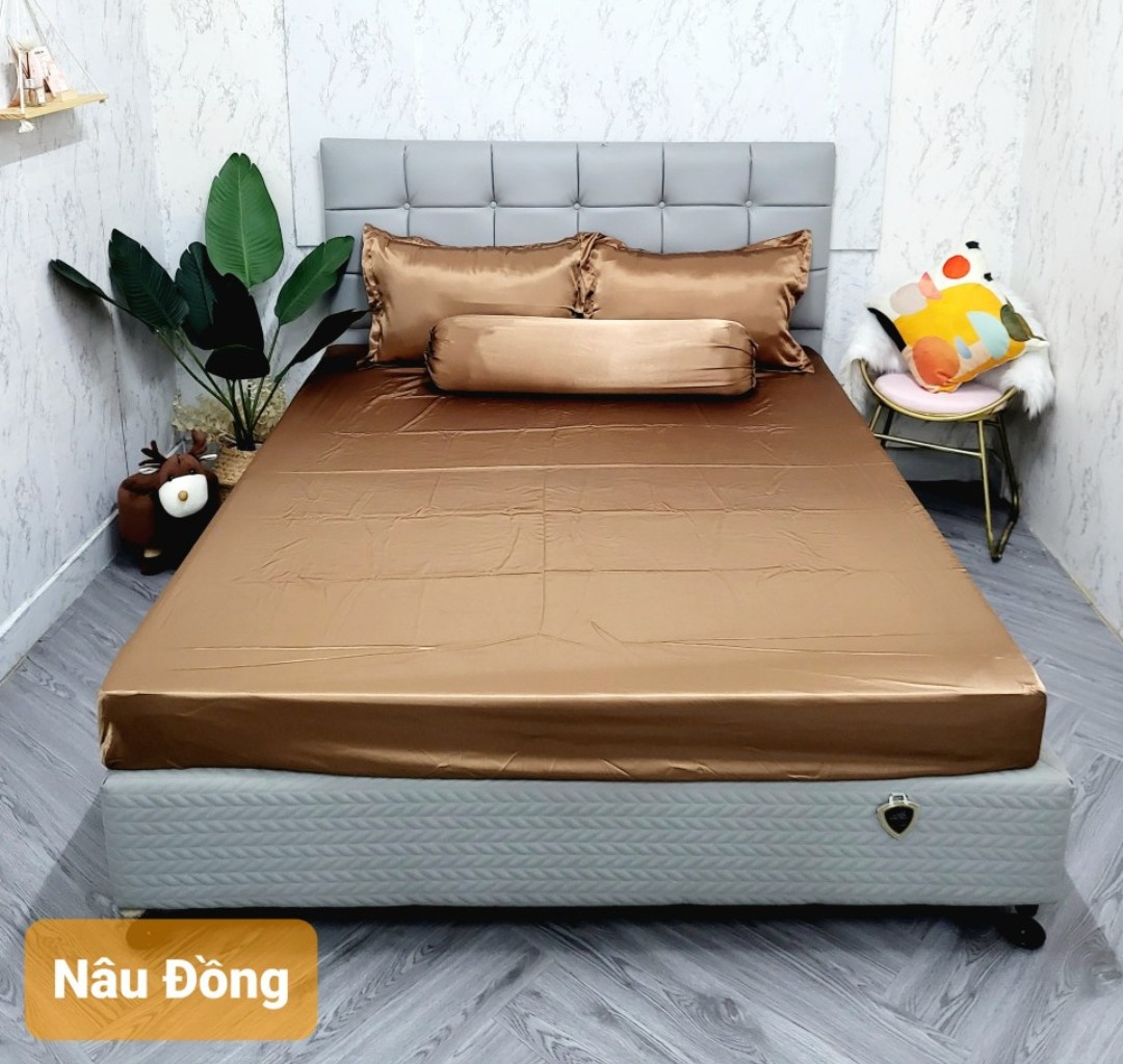 🔥Get 5 0% off🔥I-type high-grade non-silk Thai Mens 4-piece set, satin pillow sheet set includes 1 fitted sheet, 2 pillow cases and 1 zipper bolster cover, super nice air soft bedding full size non silk pillow sheet set n_ball bedding