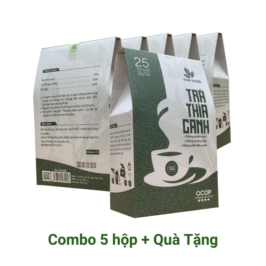 Trà dây thìa canh thái hưng cho người tiểu đường chiết xuất từ dây thìa canh, lá khổ qua rừng 25 túi lọc 125g