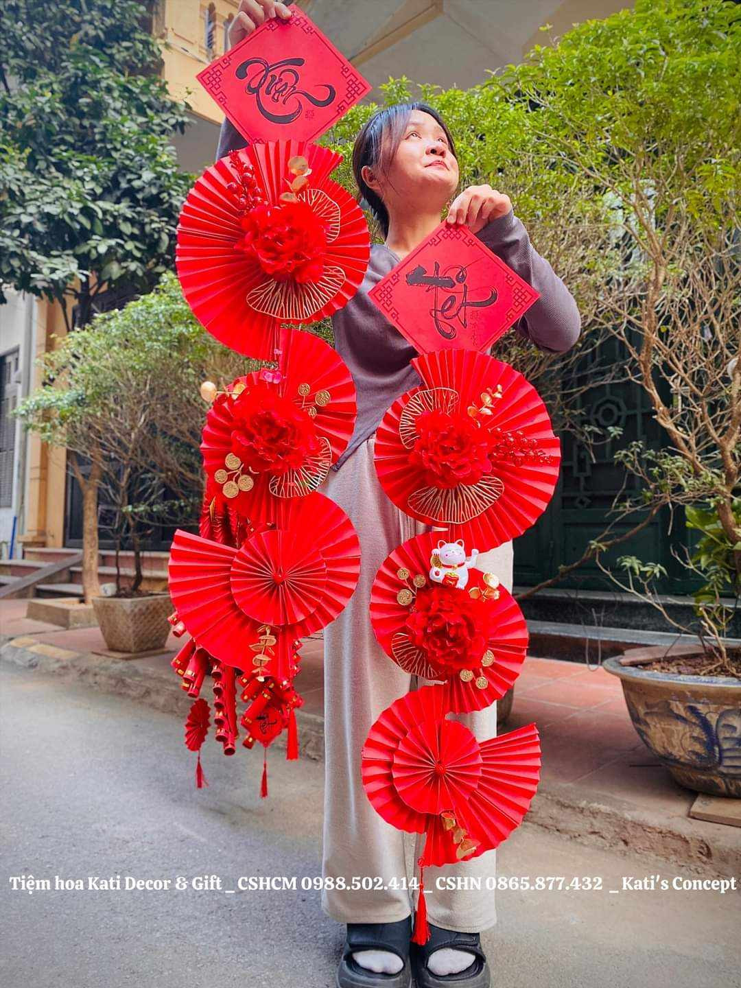 Dây pháo trang trí Tết 2024