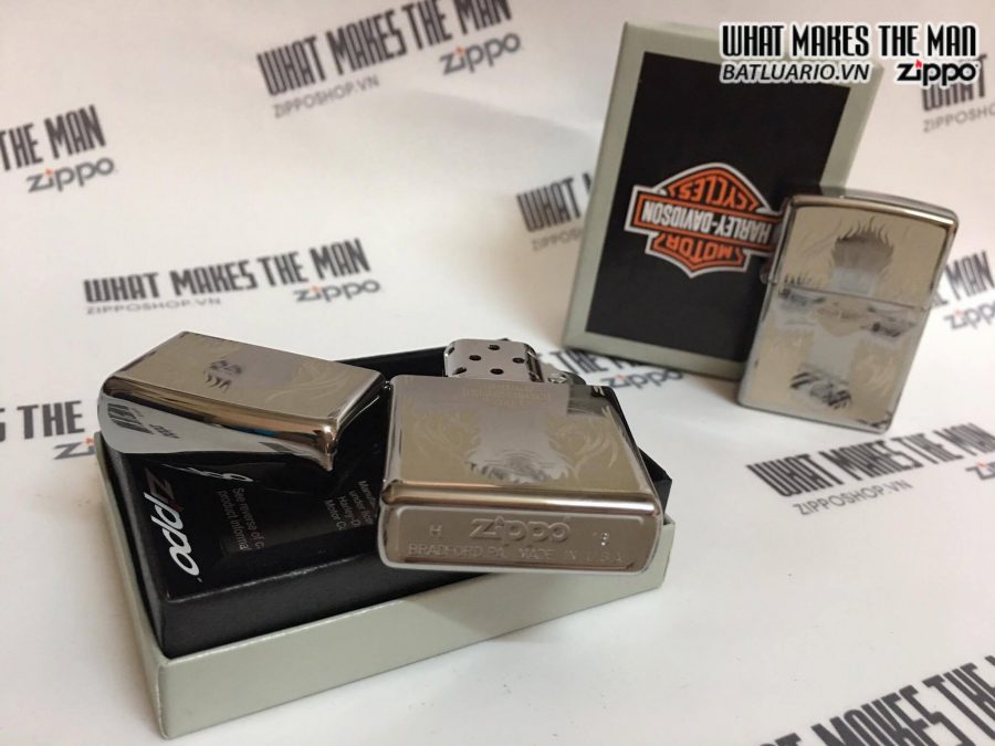Zippo 28982 - Zippo Harley Davidson Cross Polished Chrome