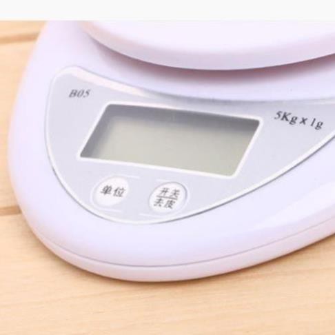 Cân Điện Tử Nhà Bếp Mini Electronic Kitchen Scale Cân Thực Phẩm 5Kg – 1G ( CÂN MỎ TRÒN)