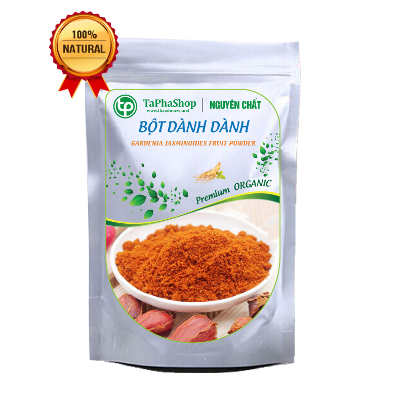 Bột dành dành nguyên chất túi lớn loại 1kg - Tấn Phát - Hàng công ty chất lượng cao - chuyên dùng để tạo màu cho các món ăn thêm phần thơm ngon và bổ dưỡng