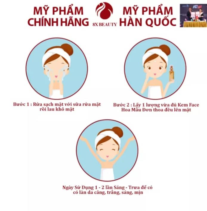 Kem Face Hoa Mẫu Đơn 8X BEAUTY