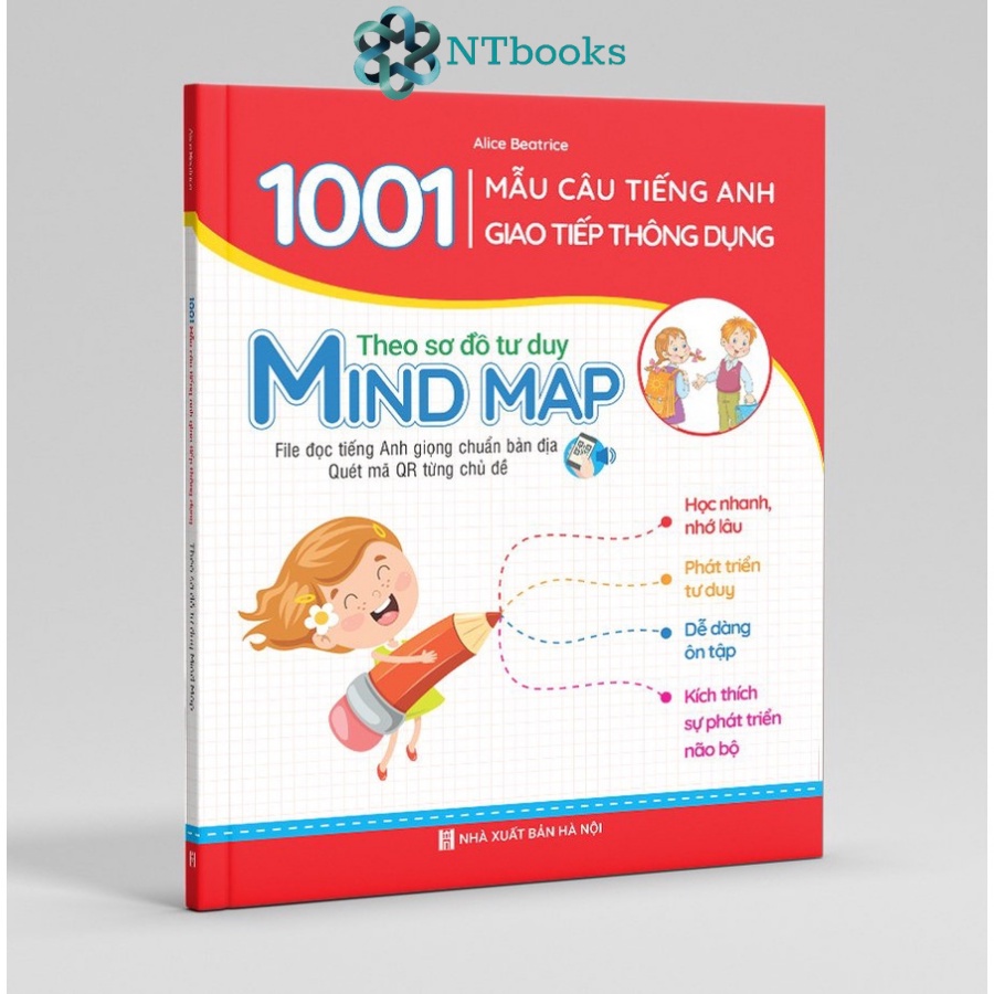 Sách  1001 Mẫu Câu Tiếng Anh Giao Tiếp Thông Dụng Và Chinh Phục Từ Vựng Tiếng Anh Theo Sơ Đồ Tư Duy - NTbooks