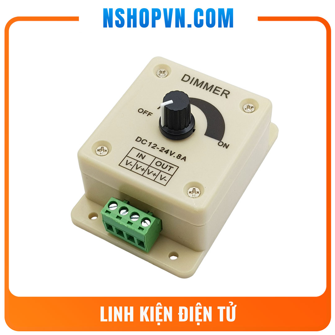 Mạch điều chỉnh độ sáng đèn led dimmer 12 - 24vdc 8a
