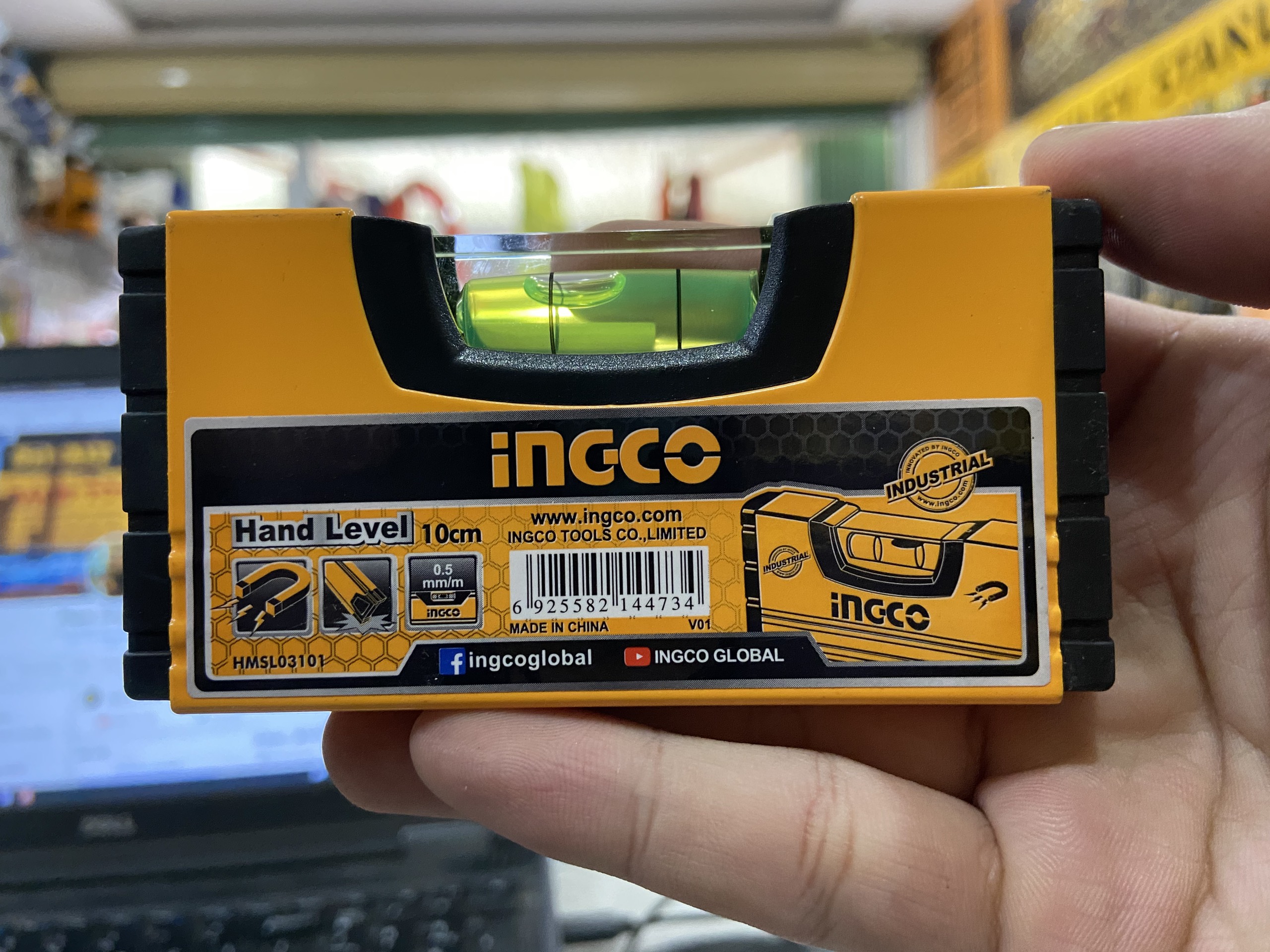 Thước thủy mini có từ Ingco HMSL03101