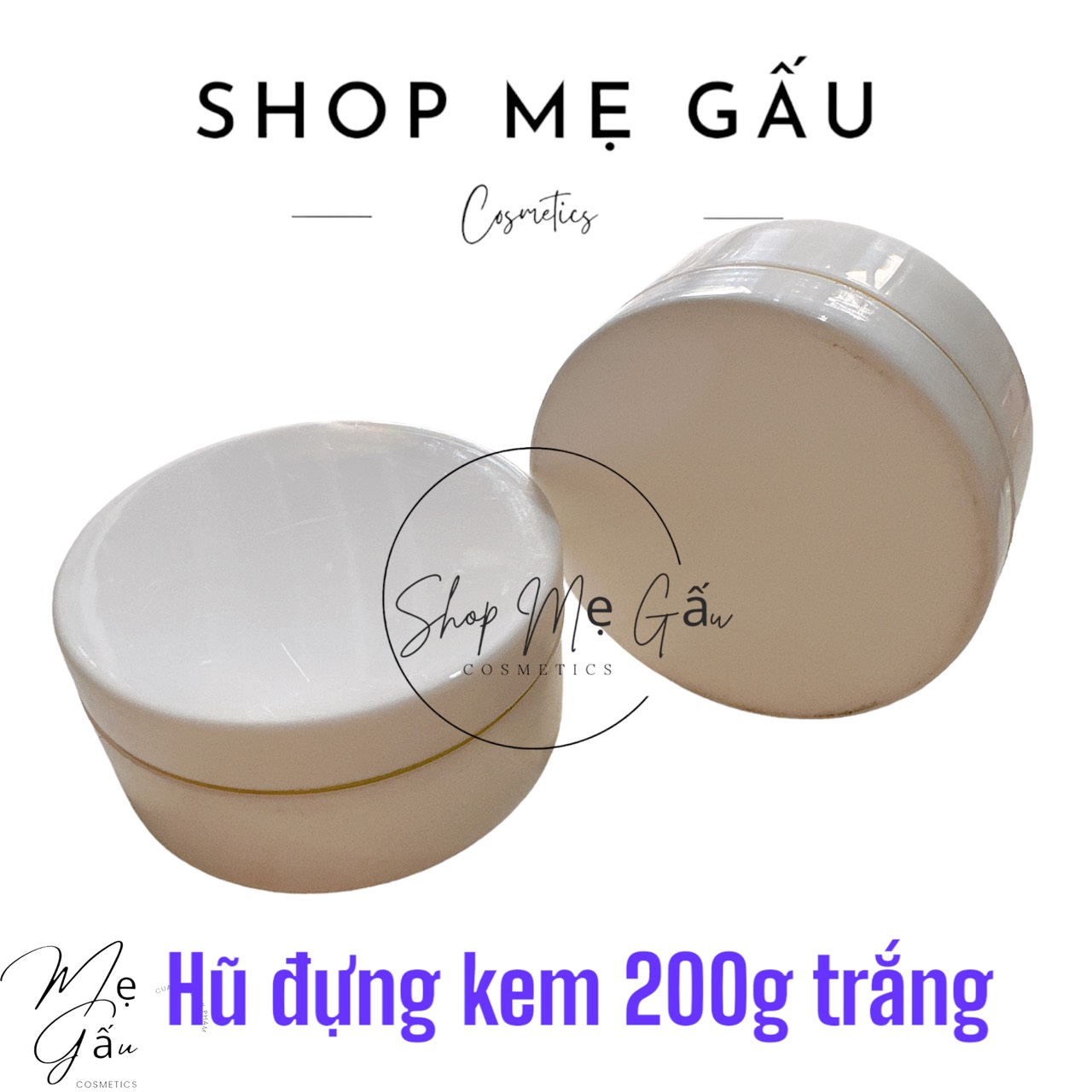 Lẻ 01 hũ đựng kem 200g(nhiều màu)