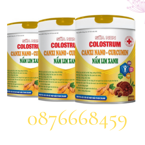 [combo3h 900g tặng 3h 150g] sữa non clostrum canxi nano nấm lim xanh
