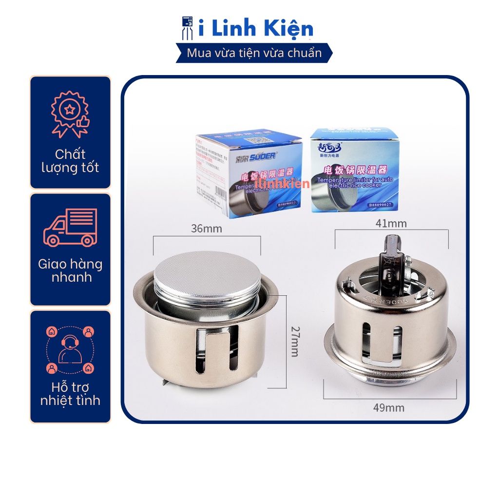 Rơ le nhiệt nồi cơm SUOER loại tốt có vỏ hộp.