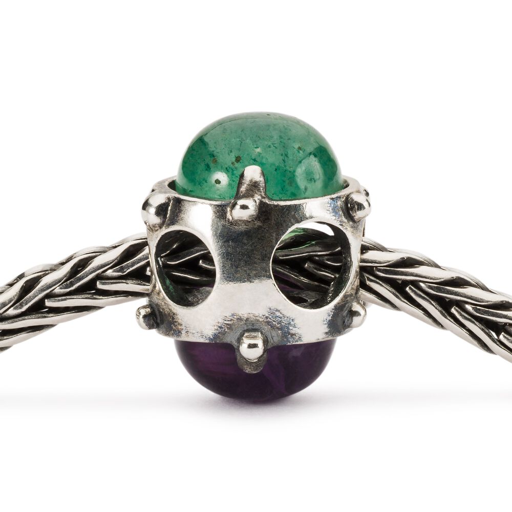 TROLLBEADS Bead Bạc Cao Cấp Purple & Green Halo Bead
