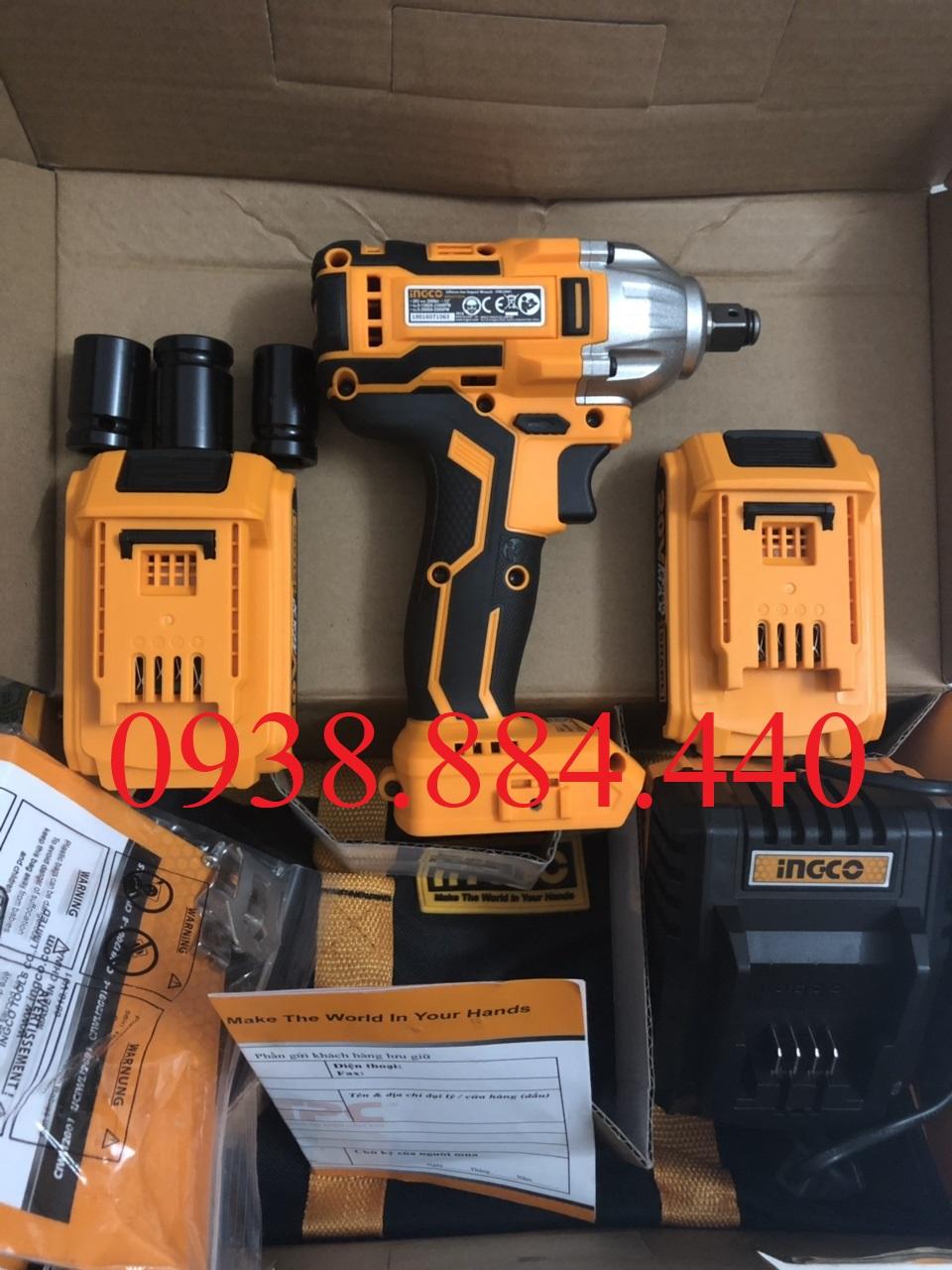 20V Máy siết buloong dùng pin Lithium Motor không chổi than INGCO CIWLI2001