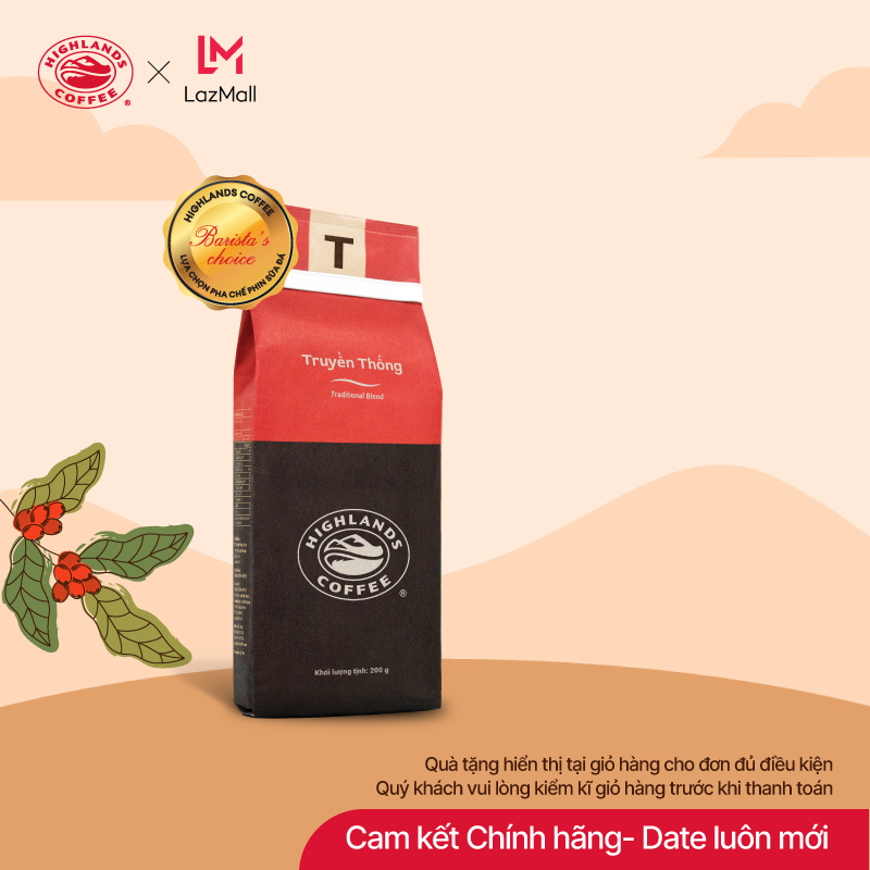 Cà phê rang xay Truyền Thống Highlands Coffee 200g