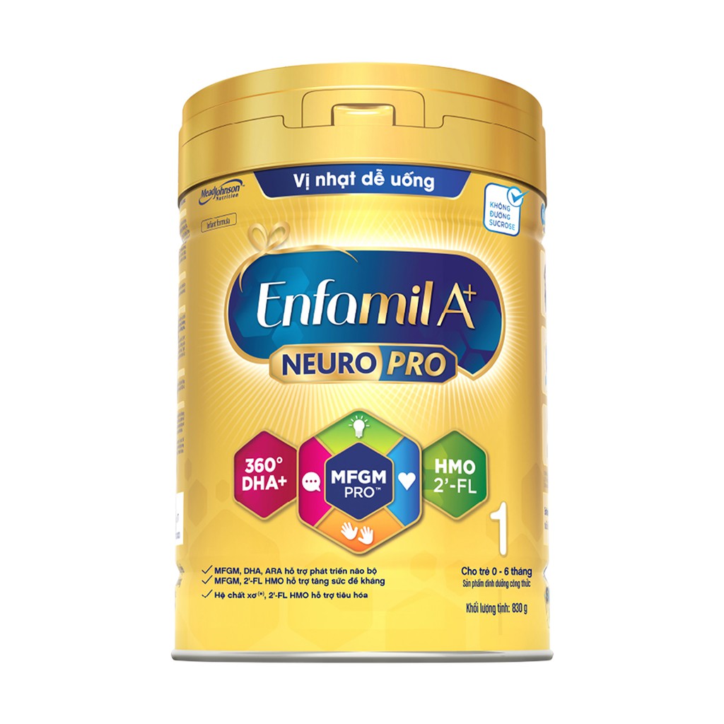 Sữa Bột Enfamil A+ Neuropro 1 Với 2’-FL HMO – 830g