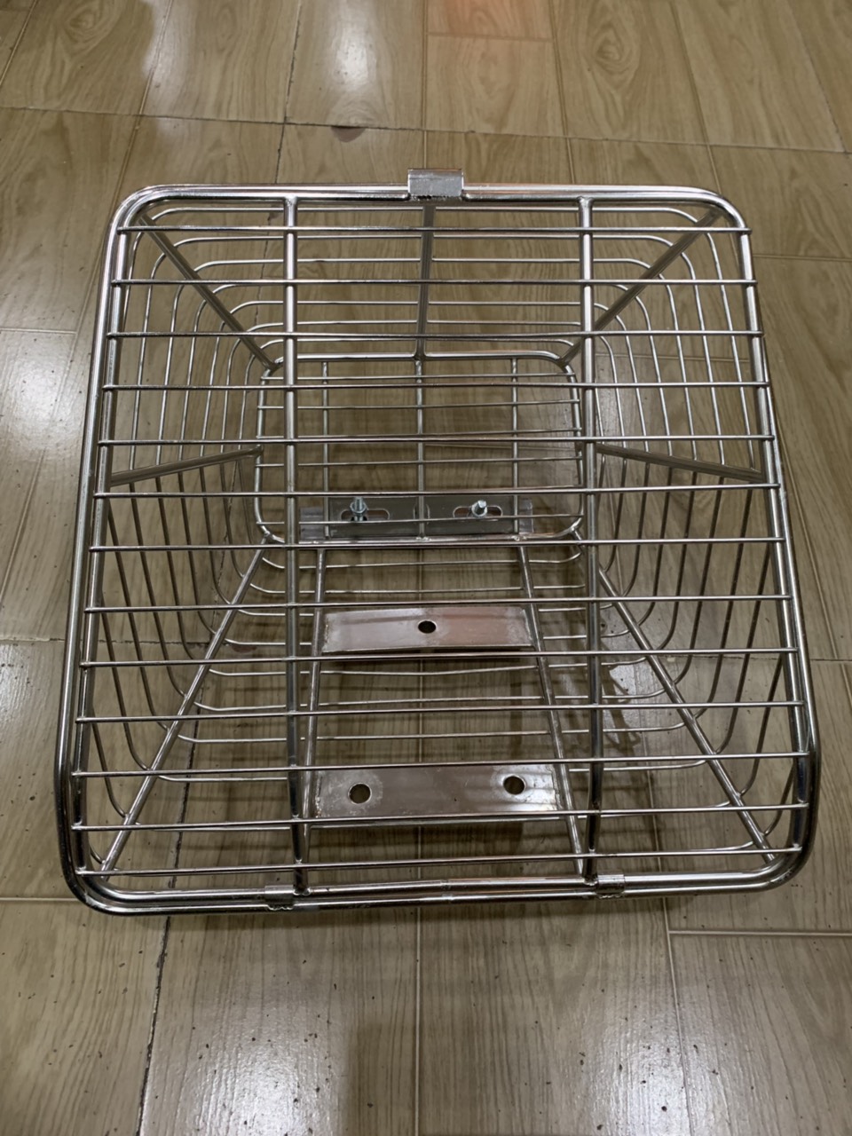 Rổ trước xe wave nhỏ có nắp inox