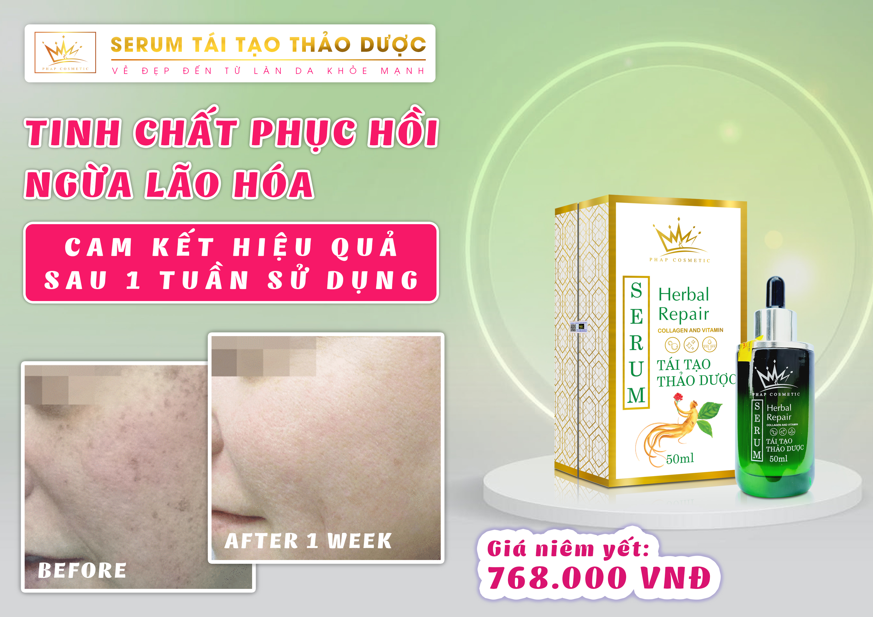 SERUM PHÁP TÁI TẠO THẢO DƯỢC