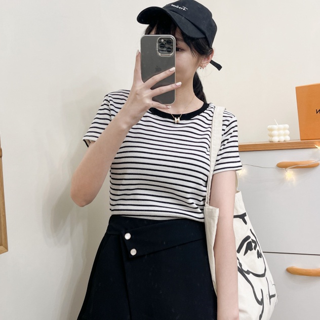 Áo thun kẻ sọc nữ thời trang style hàn, xịn