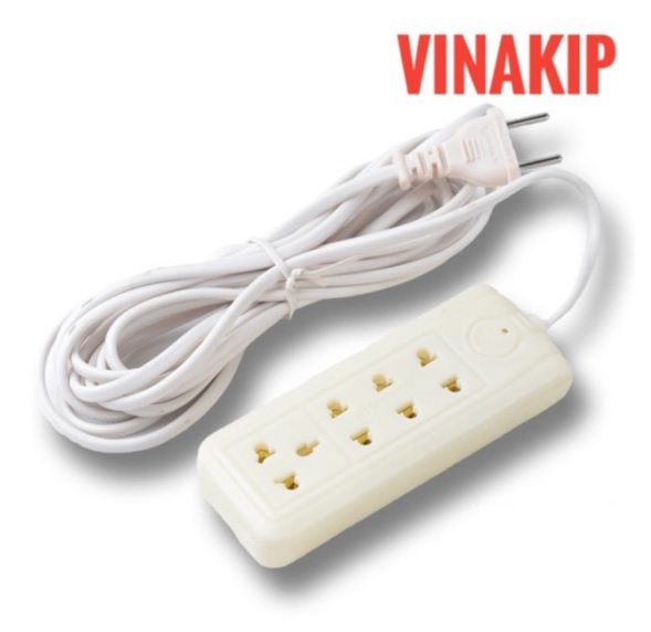 Ổ cắm điện 4 ngả đa năng liền dây 3m và 5m -15a/250v- vinakip