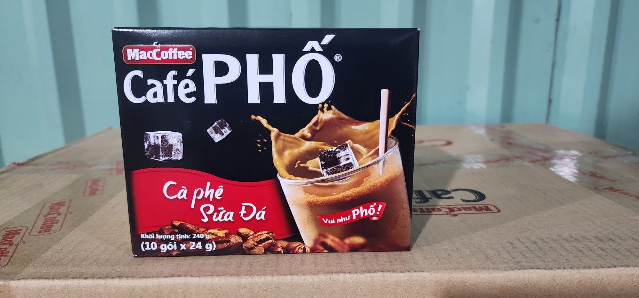 Cà Phê Phố Vị Cà Phê Sữa Hộp 10 Gói (24G/Gói)